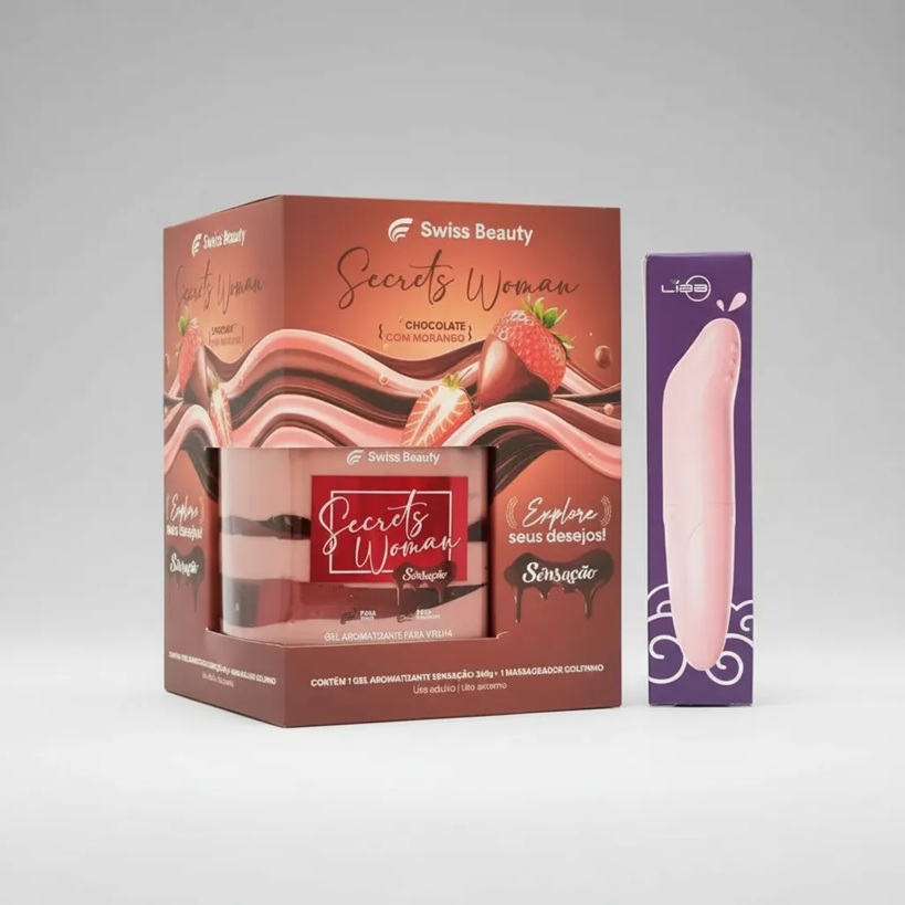 Kit Gel Hidratante + masageador Delfin Swiss CHOCOLATE CON MORANGO - 💄 COSMÉTICO - Morita | Cosméticos Paraguay